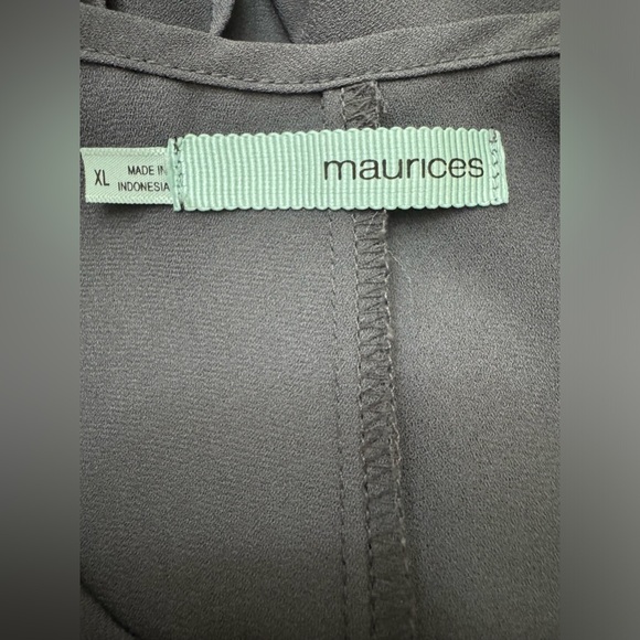Maurices Pewter Gray Blouse w/ Back Detail - Picture 2 of 3